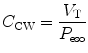 
$$ {C}_{\mathrm{CW}}=\frac{V_{\mathrm{T}}}{P_{\mathrm{eso}}} $$
