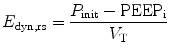 
$$ {E}_{\mathrm{dyn,rs}}=\frac{P_{\mathrm{i}\mathrm{nit}}-{\mathrm{PEEP}}_{\mathrm{i}}}{V_{\mathrm{T}}} $$
