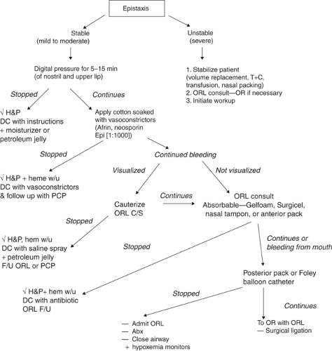 Management of Epistaxis | Obgyn Key